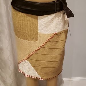 NWT Koperhaus Skirt L Leather Waistband and Belt
